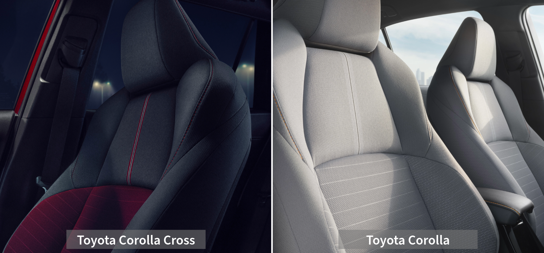 corolla cross and corolla interior